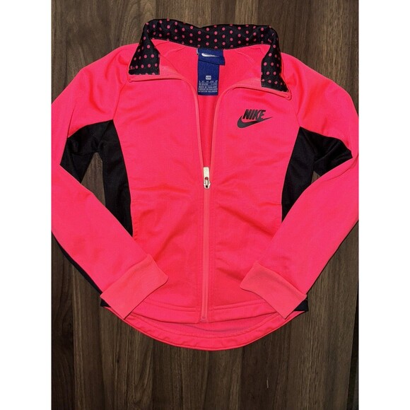 Nike Girls Track Jacket Hot Pink And Black Size 3/4 Years NWOT - Picture 1 of 4